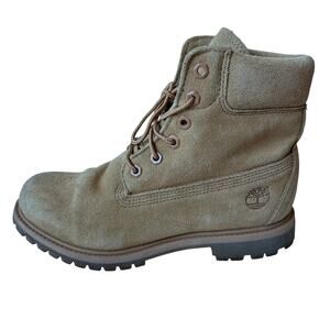 Timberland Boots Tan Yellow Suede Hiking Timberdry Primaloft Women's Size 9